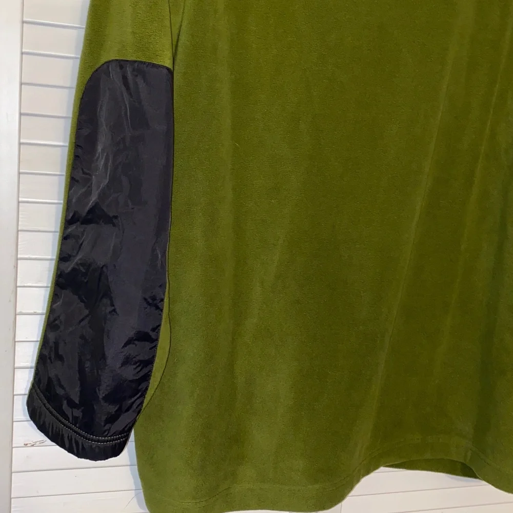 VTG Nautica Competition Sport Pullover 1/2 Zipper Fleece Olive Green Size XXL